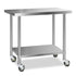 Commercial Stainless Steel Kitchen Bench Table Home Food Prep On Wheels - 1219MM x 610MM